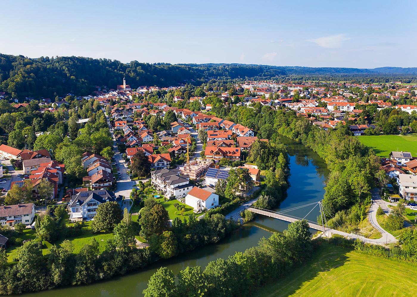Wolfratshausen aus der Luft – Immobilie verkaufen in Wolfratshausen